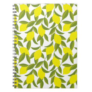 Carnet Citronnier Art : Citrus jaune Motif sans couture