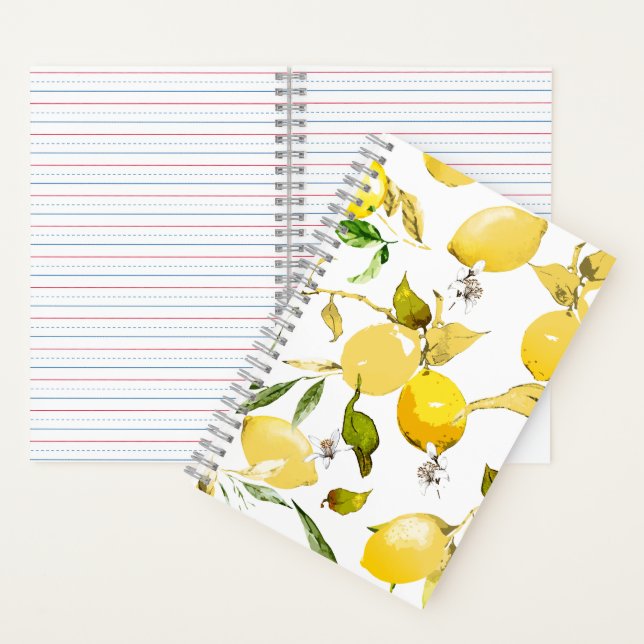 Carnet citrons aquarelle 17 (À l'intérieur)