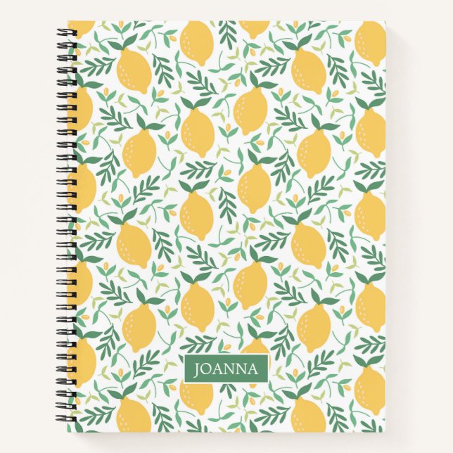 Carnet Citrons Citrus Citrons rustique brillant Personnal (Devant)