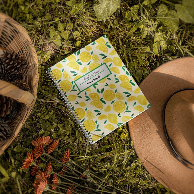 Carnet citrons d'aquarelle - jaune et vert (Créateur téléchargé)