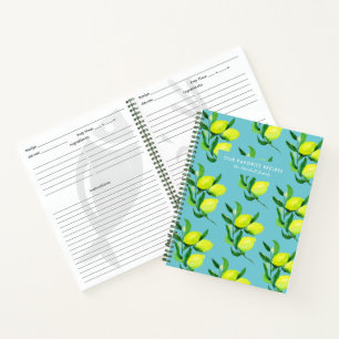 Carnet Citrons et Feuilles   Recettes de famille turquois