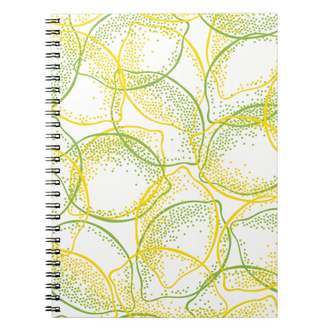 Carnet Citrons et Limes : Motif frais. (Devant)