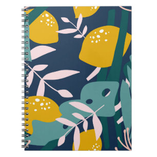 Carnet Citrons frais : chevauchement Motif Vintage