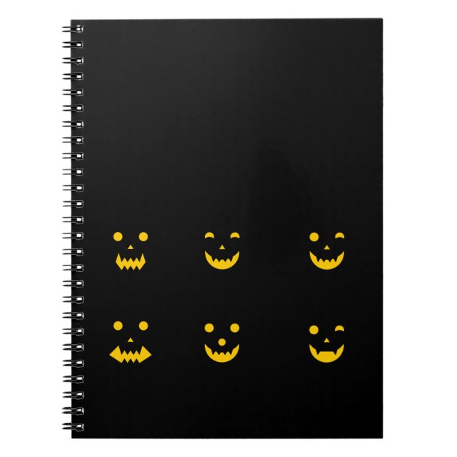 Carnet Citrouille brillant face Halloween (Devant)
