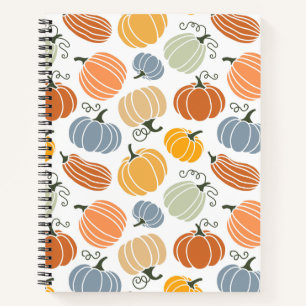 Carnet Citrouille coloré Motif gourd
