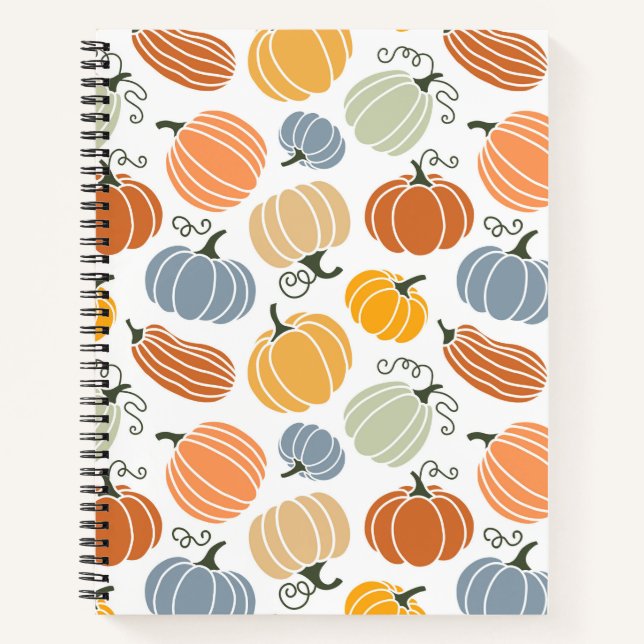 Carnet Citrouille coloré Motif gourd  (Devant)
