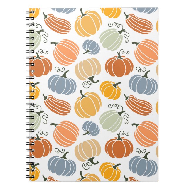 Carnet Citrouille coloré Motif gourd  (Devant)
