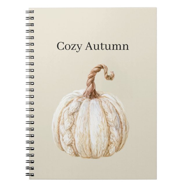 Carnet Citrouille Crème Cosy (Devant)