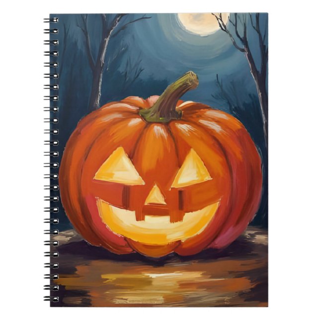 Carnet Citrouille de Jack-O-Lantern d'Halloween (Devant)