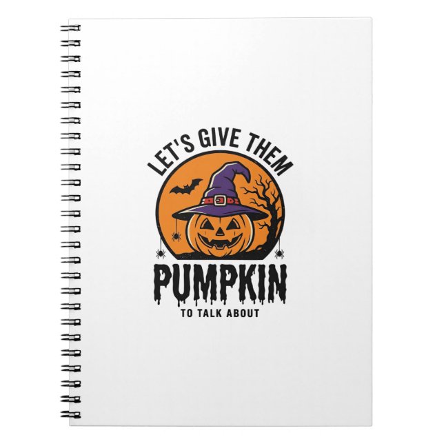 Carnet Citrouille d'Halloween Chapeau de Sorcière Drôle É (Devant)