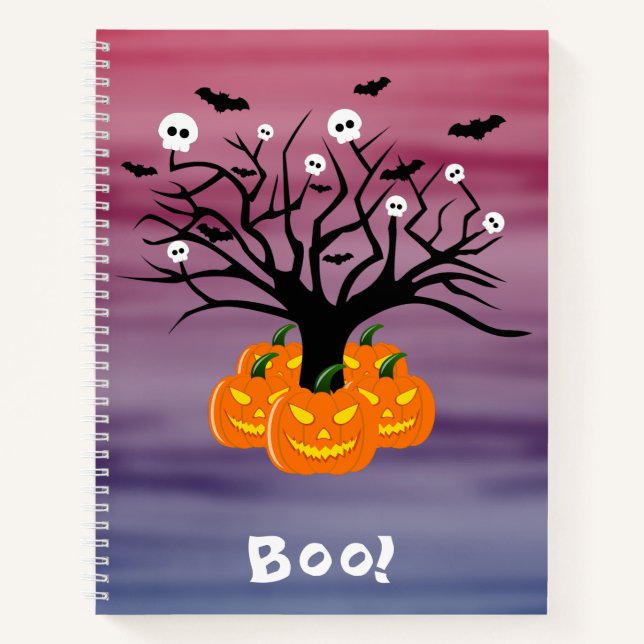Carnet Citrouille d'Halloween Jack o’ Lanterne Dead Tree (Devant)