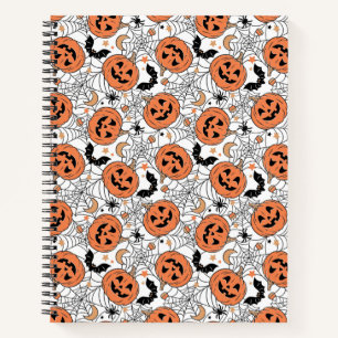 Carnet Citrouille éffrayant Motif Halloween