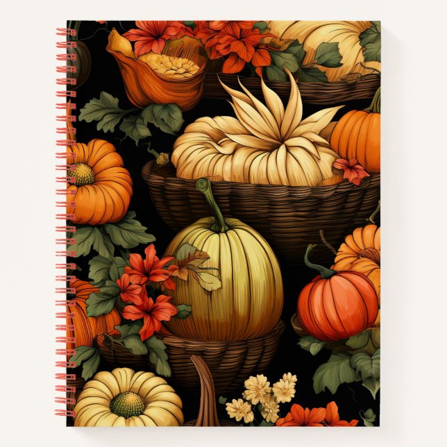 Carnet Citrouille et plus encore, automne, (Devant)