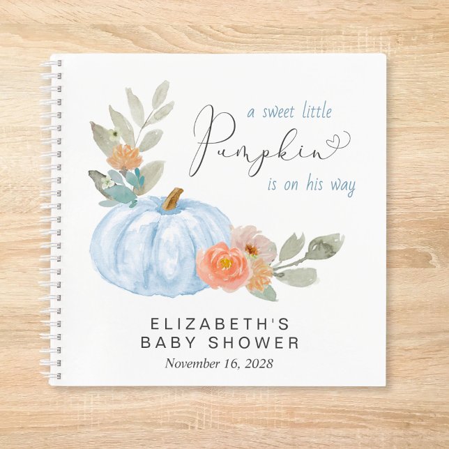 Carnet Citrouille Floral Baby Boy Douche Guest Book (Créateur téléchargé)