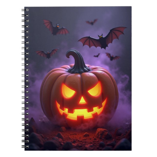 Carnet Citrouille Hantée Jack O Lantern Lumineuse Nuit de (Devant)