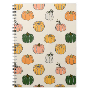 Carnet Citrouille Harvest vintage Motif sans fil