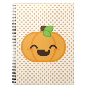 Carnet Citrouille Kawaii Jack-o'-lantern