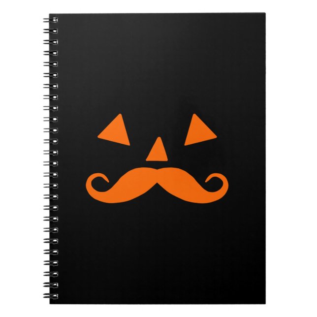 Carnet Citrouille Moustache (Devant)