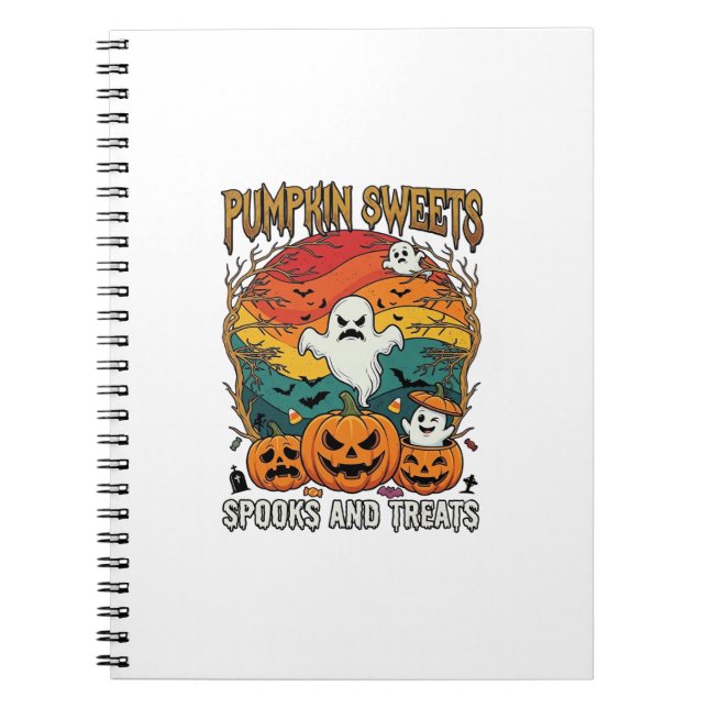 Carnet Citrouille Sucreries Esprits Traitements Halloween (Devant)