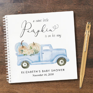 Carnet Citrouille Vintage Camion Baby Boy Douche Guest Bo