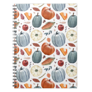 Carnet Citrouilles d'automne et feuilles d'automne Motif