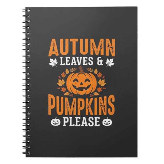 Carnet Citrouilles de feuilles d'automne S'il vous plaît  (Devant)