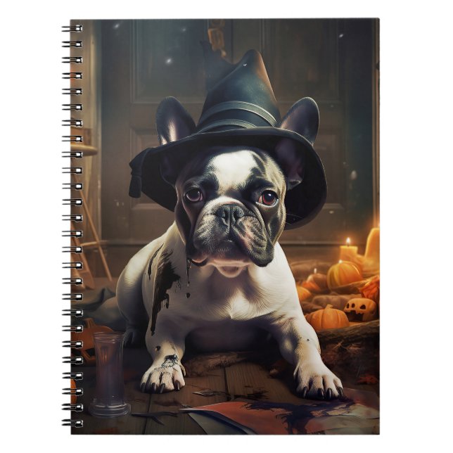 Carnet Citrouilles d'Halloween effrayantes de Bouledogue  (Devant)