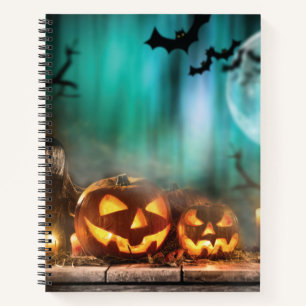 Carnet Citrouilles d'Halloween et chauves-souris