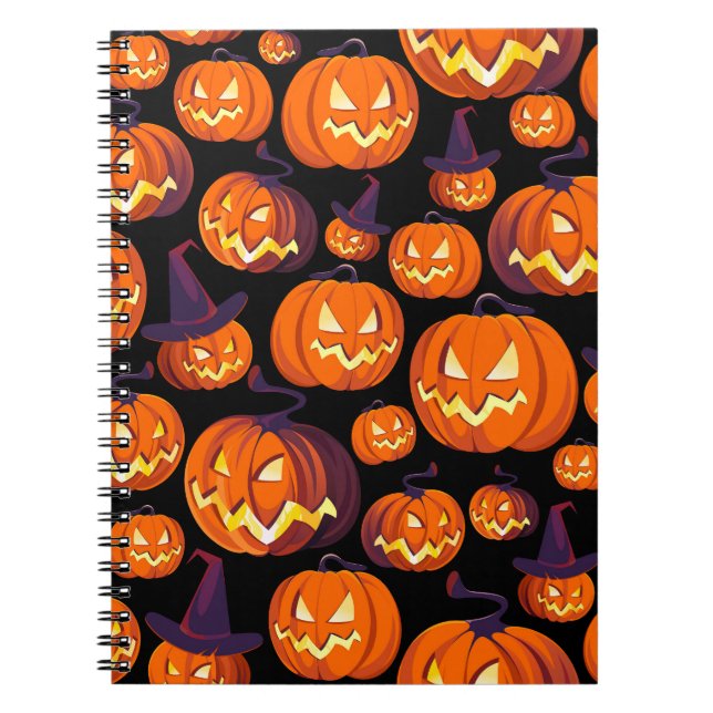 Carnet Citrouilles d'Halloween : Motif Éffrayant sans cou (Devant)