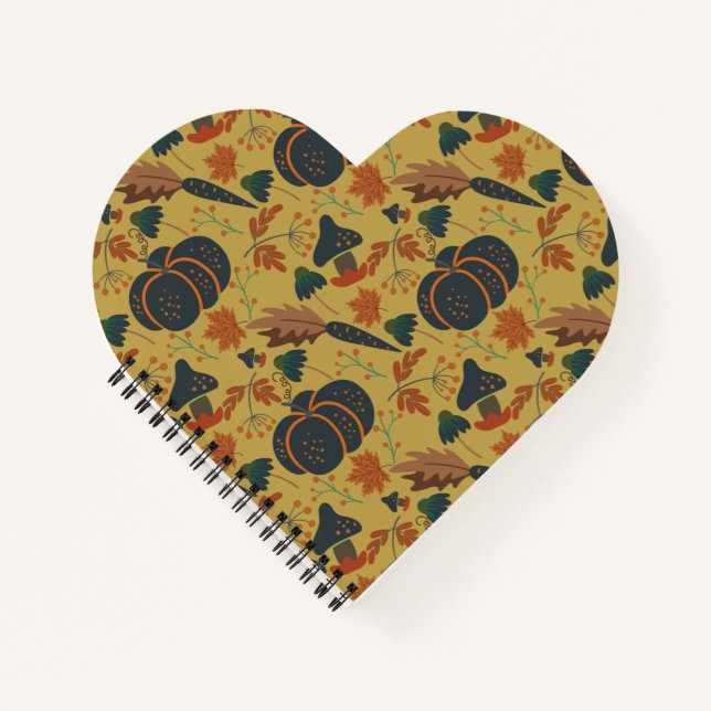 Carnet Citrouilles et carottes motif sans soudure (Devant)