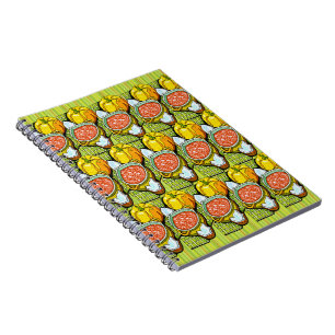 Carnet Citrouilles, soupe et Arrière - plan rayé