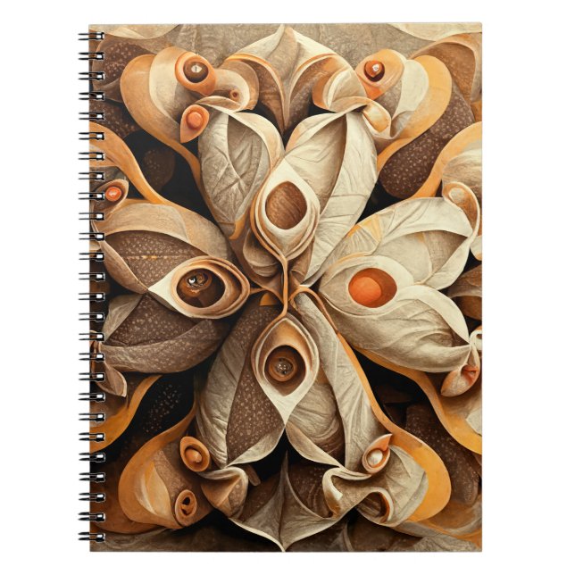 Carnet Citrus Beige Brown Décor Plaid Motif (Devant)