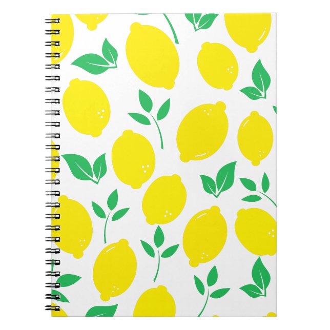 Carnet Citrus Citron Fruit Motif Oreiller (Devant)