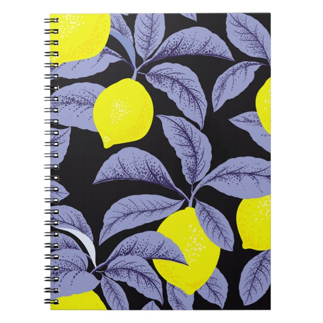 Carnet Citrus de citron, design vintage botanique. (Devant)