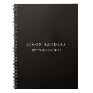 Carnet Clair classique minimaliste unique Noir fumé