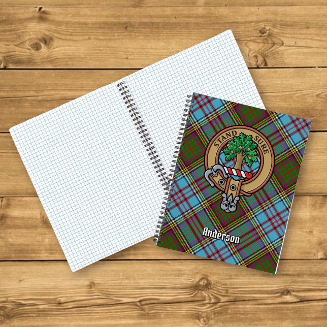 Carnet Clan Anderson Crest sur Tartan (Créateur téléchargé)