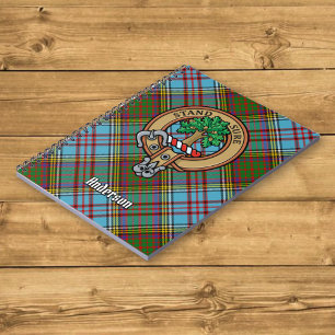 Carnet Clan Anderson Crest sur Tartan