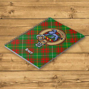 Carnet Clan Bruce Crest sur la chasse Tartan