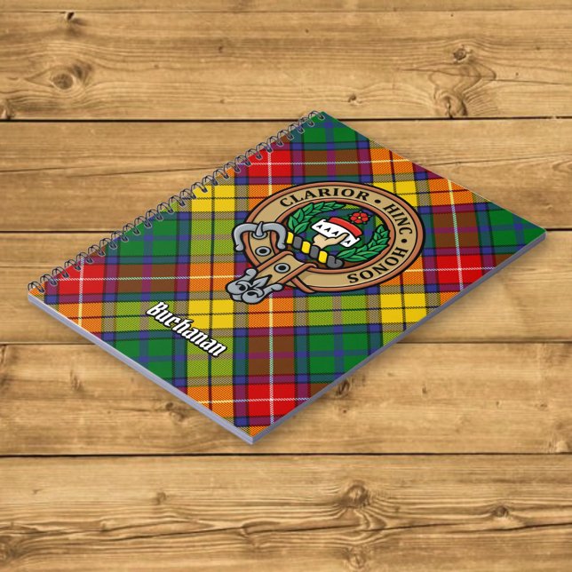 Carnet Clan Buchanan Crest sur Tartan (Créateur téléchargé)