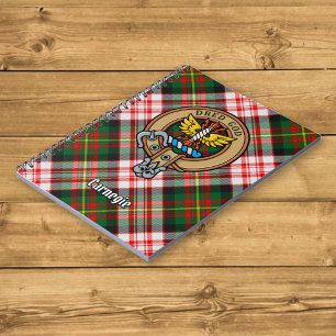 Carnet Clan Carnegie Crest sur la robe Tartan