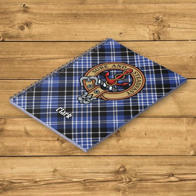 Carnet Clan Clark Crest sur Tartan (Créateur téléchargé)