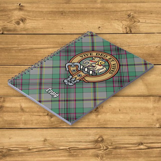 Carnet Clan Craig Crest sur Tartan (Créateur téléchargé)