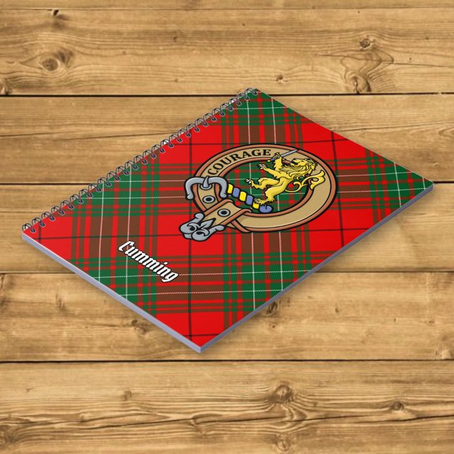 Carnet Clan Cumming Crest sur Tartan (Créateur téléchargé)