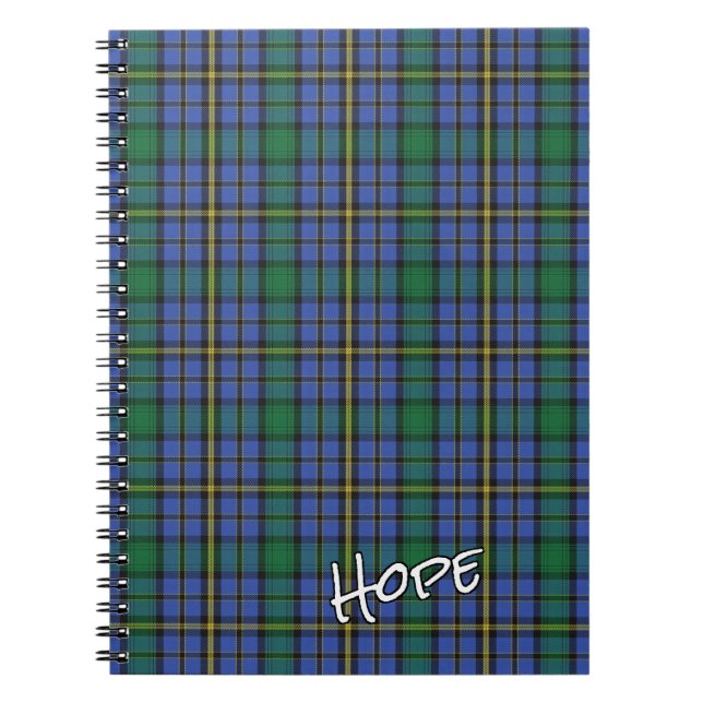 Carnet Clan d'honneur écossais Hope Tartan (Devant)