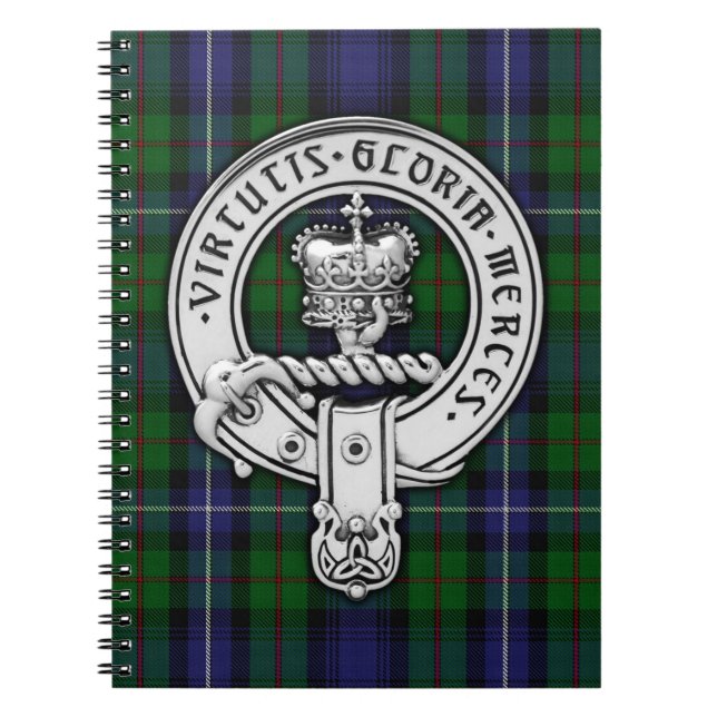Carnet Clan Donnachaidh (Robertson) Crest /Hunting Tartan (Devant)
