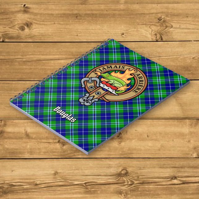 Carnet Clan Douglas Crest sur Tartan (Créateur téléchargé)