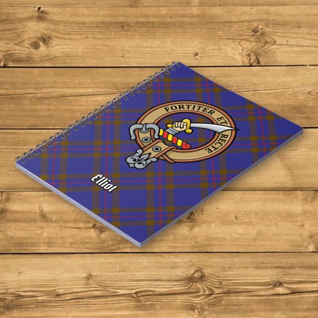 Carnet Clan Elliot Crest sur Tartan moderne (Créateur téléchargé)