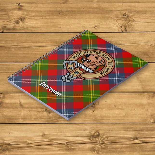Carnet Clan Forrester Crest sur Tartan (Créateur téléchargé)
