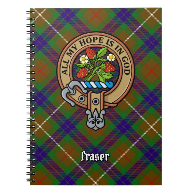 Carnet Clan Fraser Crest sur la chasse Tartan (Devant)
