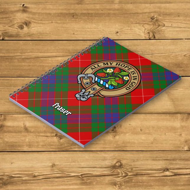 Carnet Clan Fraser Crest sur Tartan (Créateur téléchargé)